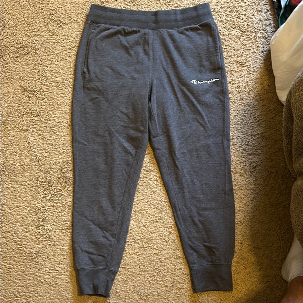 Vintage Champion Men's Gray Jogger Pants